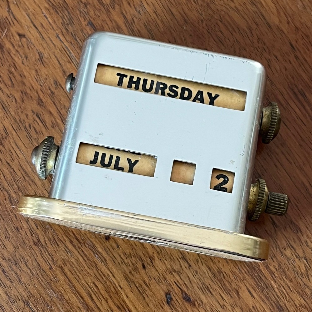 Vintage Park Sherman Art Deco Perpetual Desk Calendar - Picture 2 of 7